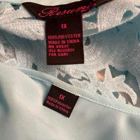RESUME Women’s 2-piece Top Set. Sz 1X. - Picture 5 of 5